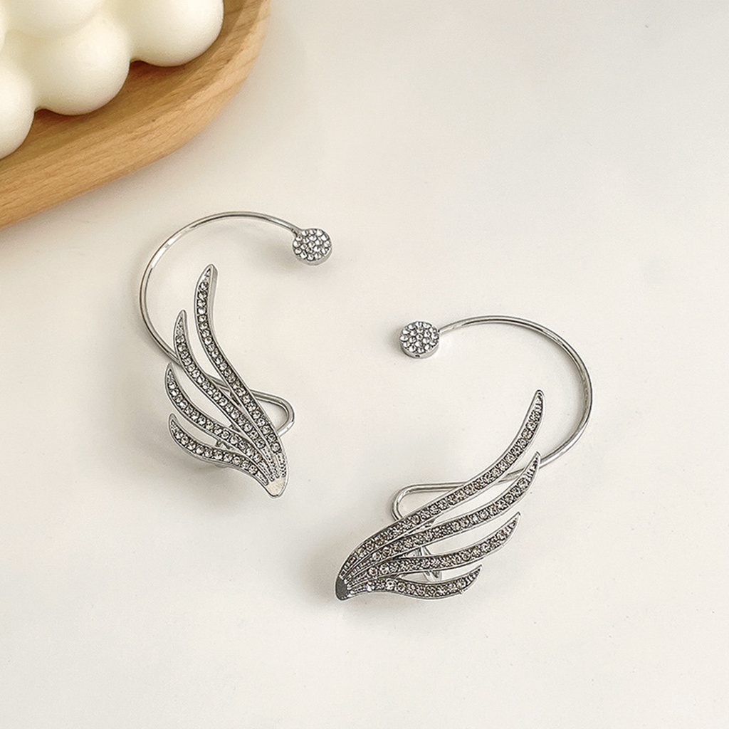 Hu Hu Hu Hu Hu Alat Bantu Pasang Kacamata♡ 1 Pc Anting Tusuk Model Sayap Malaikat Bahan Alloyberlian Imitasi Mewah Romantis Untuk Wanitapesta
