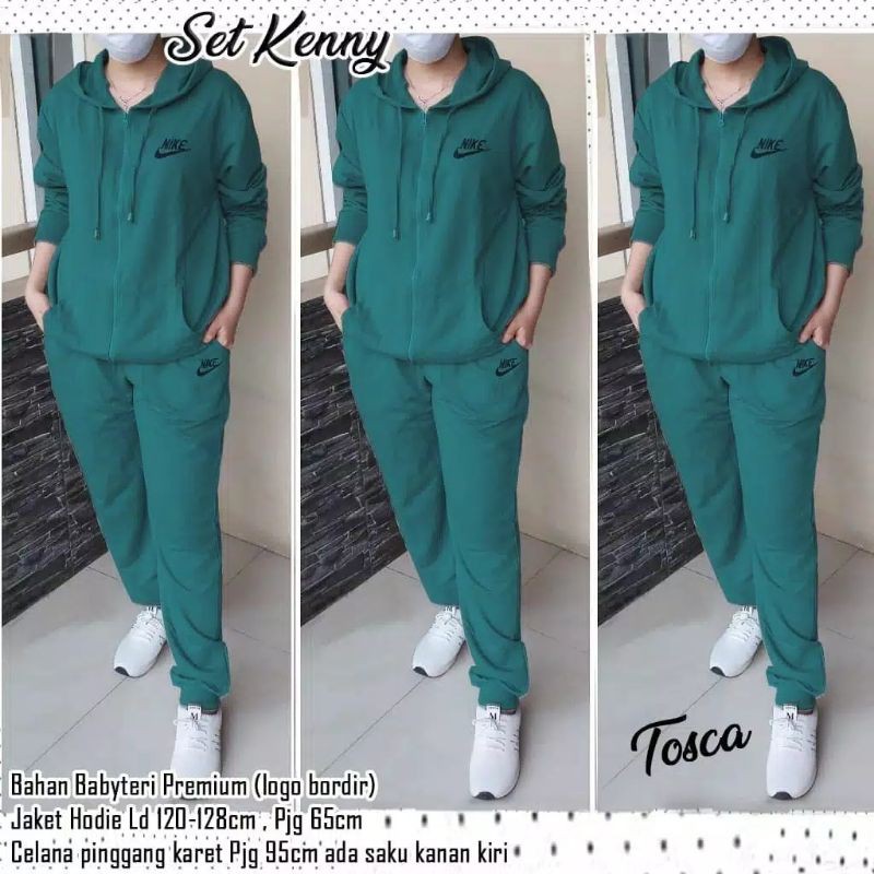 XOS - SET KENNY TRAINING / CELANA JOGER TRAINING / JAKET TRAINING / FASHION WANITA / BISA COD✅