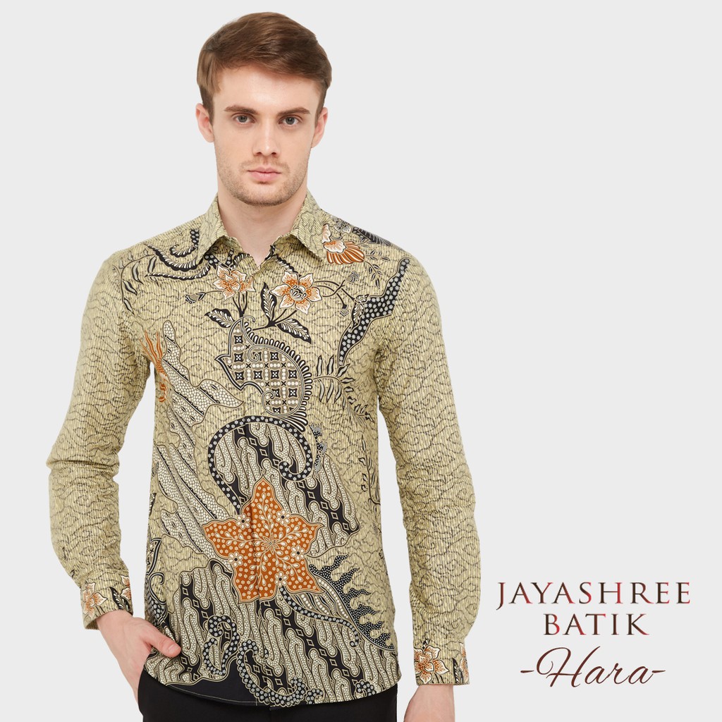 Jual Jayashree Batik Hara Slimfit Long Sleeve Kemeja Pria | Shopee ...