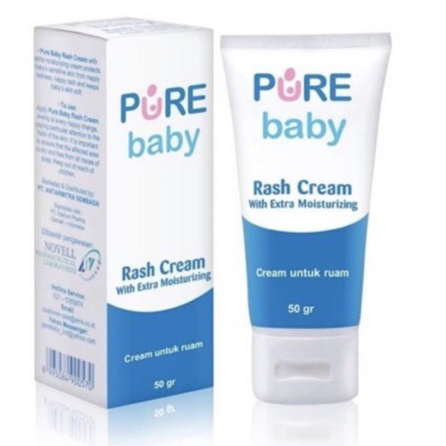 Pure Baby Rash Cream 50gr - Pure Baby Krim Iritasi dan Ruam Bayi