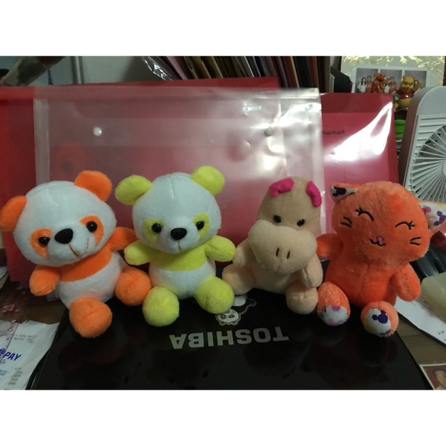 Boneka panda, hipo n kucing kecil lucu