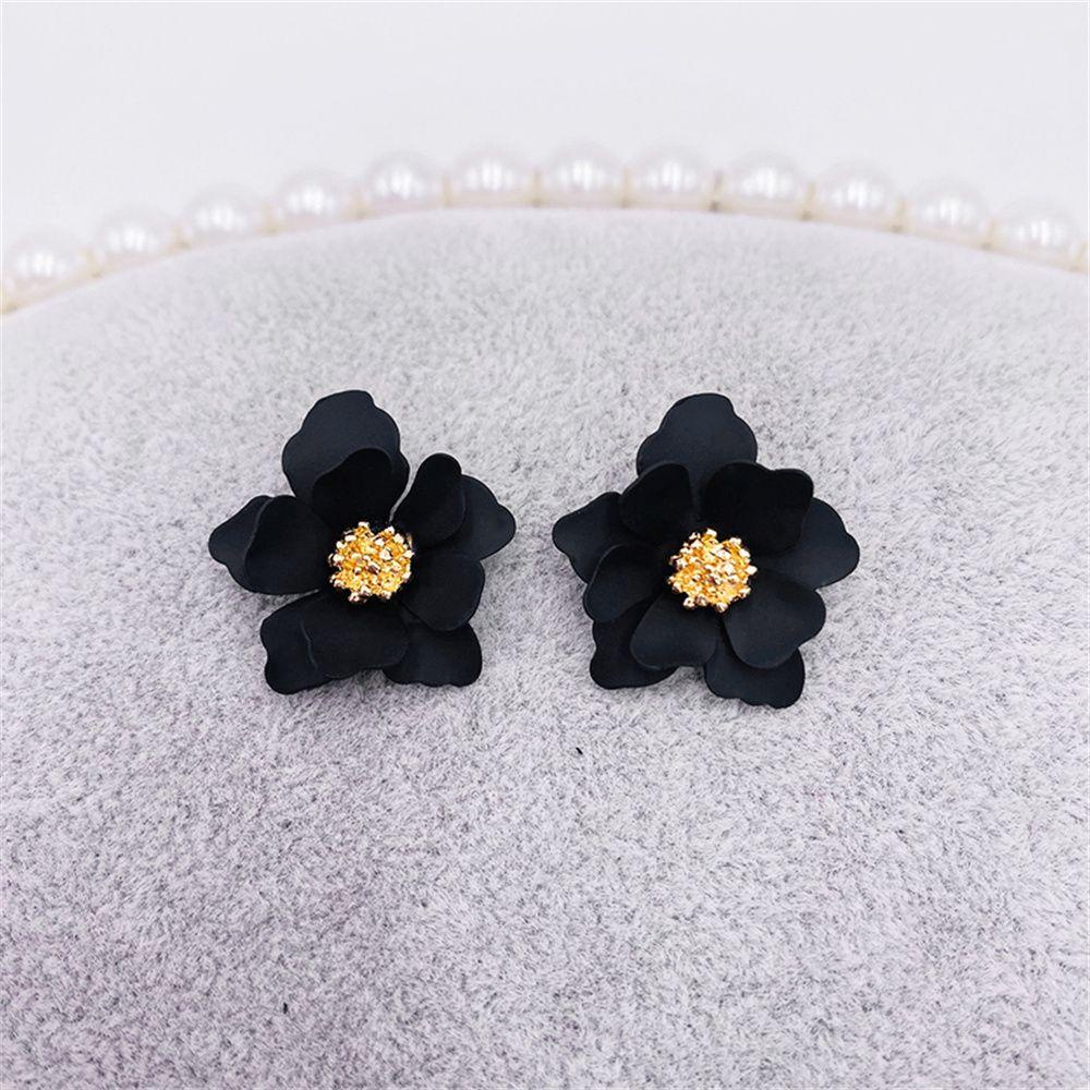 R-flower Stud earrings Perhiasan Aesthetic Murah womens Jewelry Anting Cewek Perhiasan Cat Semprot