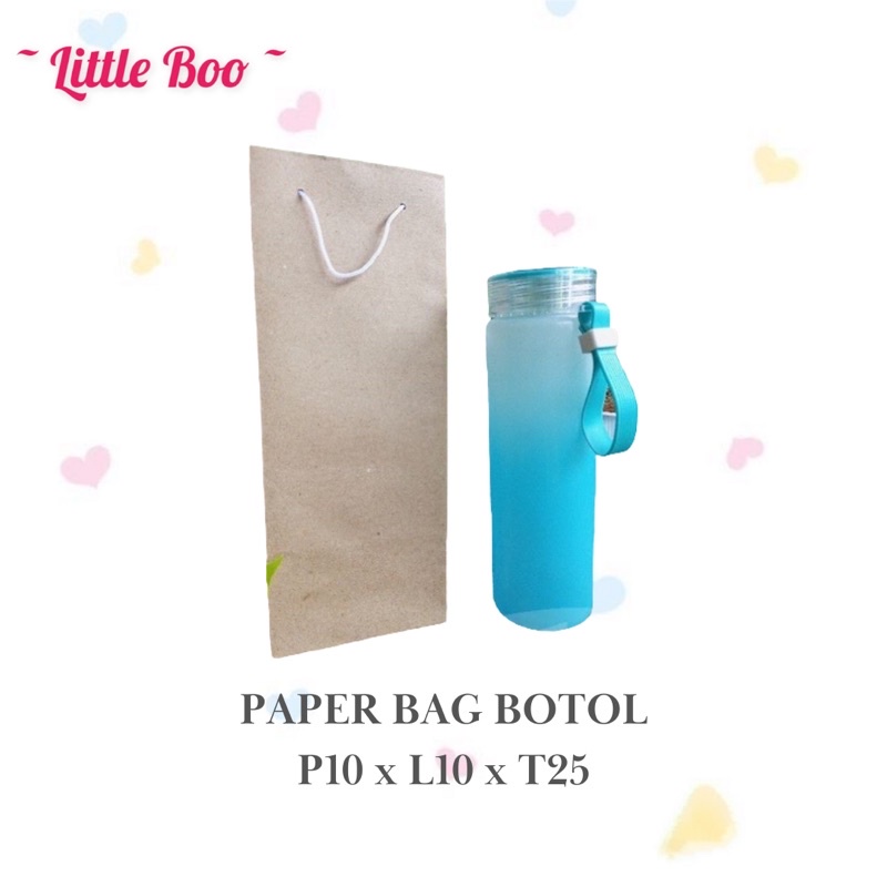 

PAPER BAG BOTOL POLOS UKURAN 10x8x25