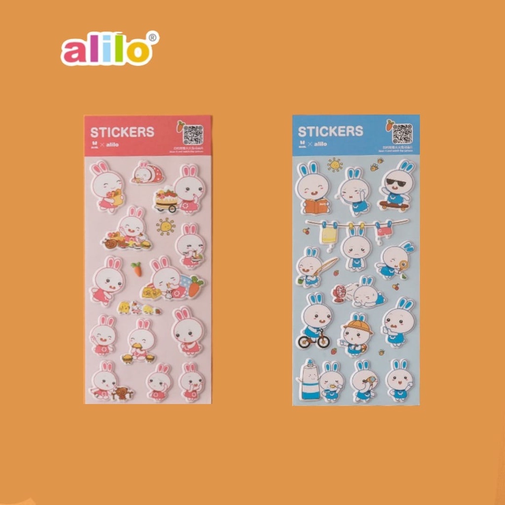 Alilo Sticker Red &amp; Blue - Stiker Anak