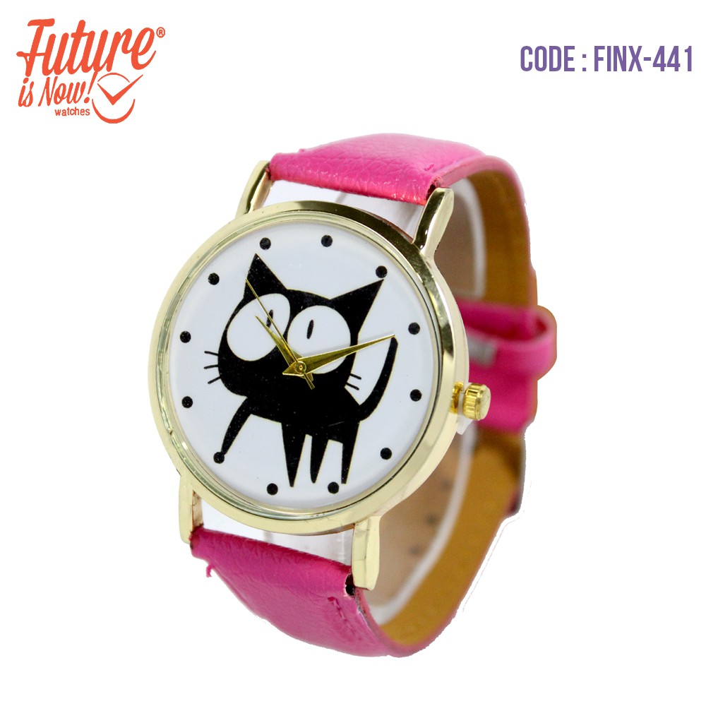 FINX-441 Jam Tangan Analog Fashion Wanita strap Leather