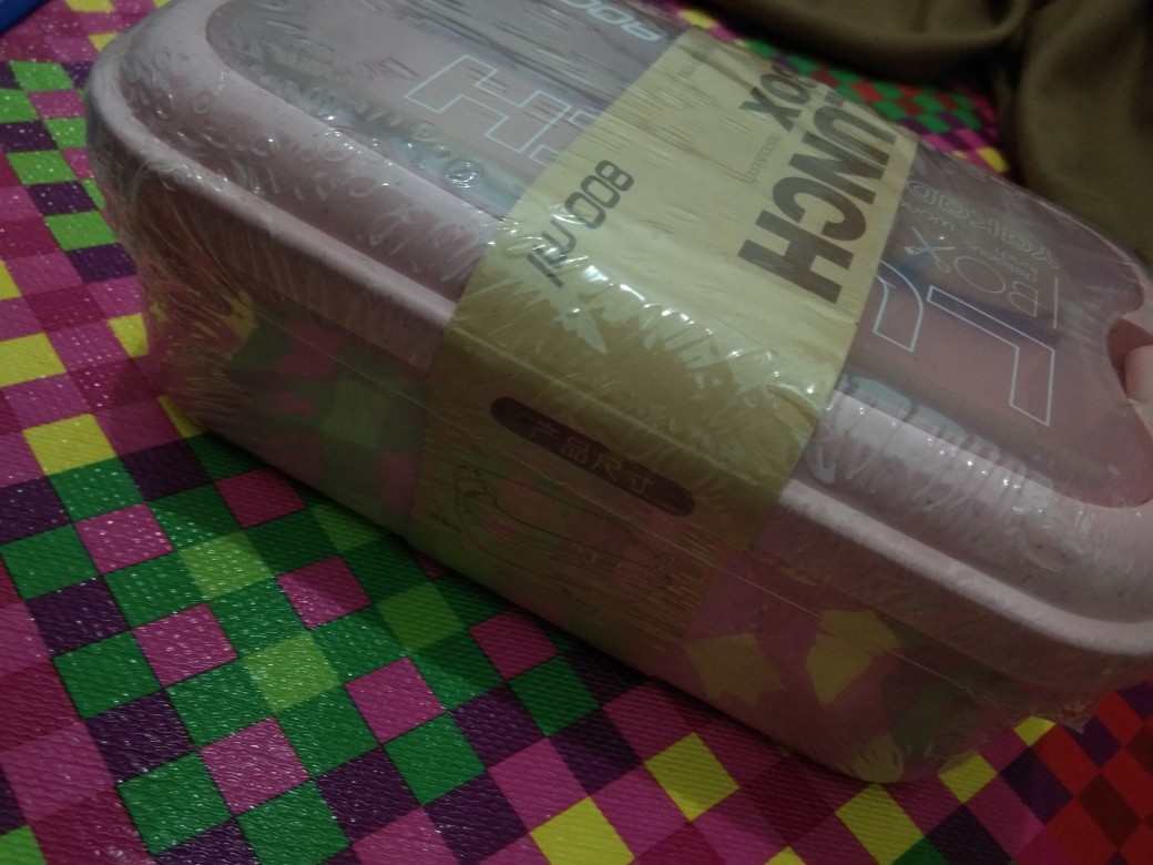 Clearance Sale 3.3 Kotak Makan Bento Jerami Gandum Alami Bahan Wheat Free Sendok Dan Sumpit Cuc-180