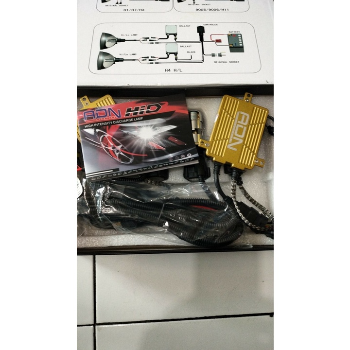 Lampu HID Mobil H4 Hi Lo SET ISI 2 PASANG 55Watt 6000K AutoliteND1