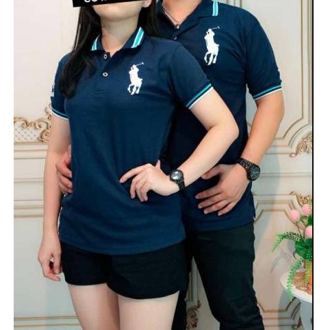 Kaos Berkerah Pria dengan Bordir Kuda - HOT PRODUK Laccost Hitam Polos Polosan