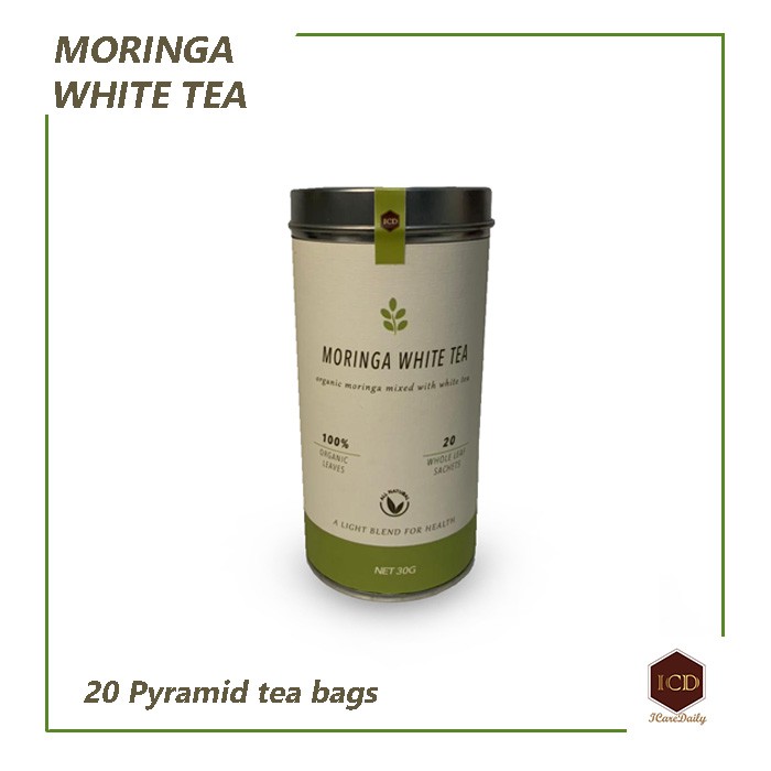 

Moringa White Tea / TEH Putih daun Kelor ( 20 pyramid teabag )