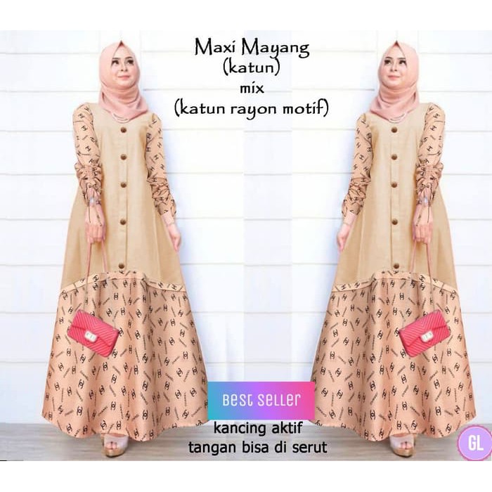 maxi dress/dress muslim/baju hijab/gamis murah/maxi mayang/gl8718