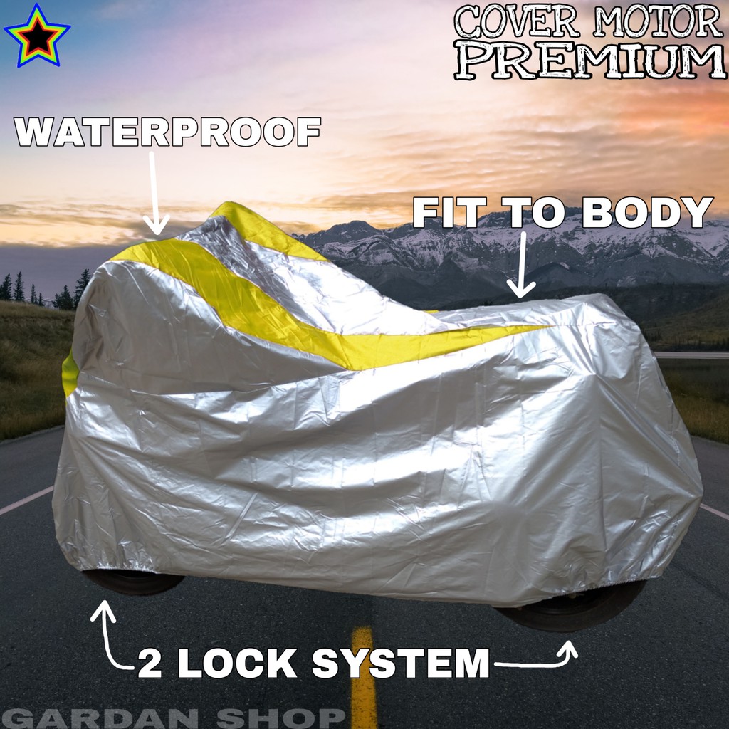 Sarung Motor YAMAHA AEROX Silver KUNING Body Cover Yamaha PREMIUM