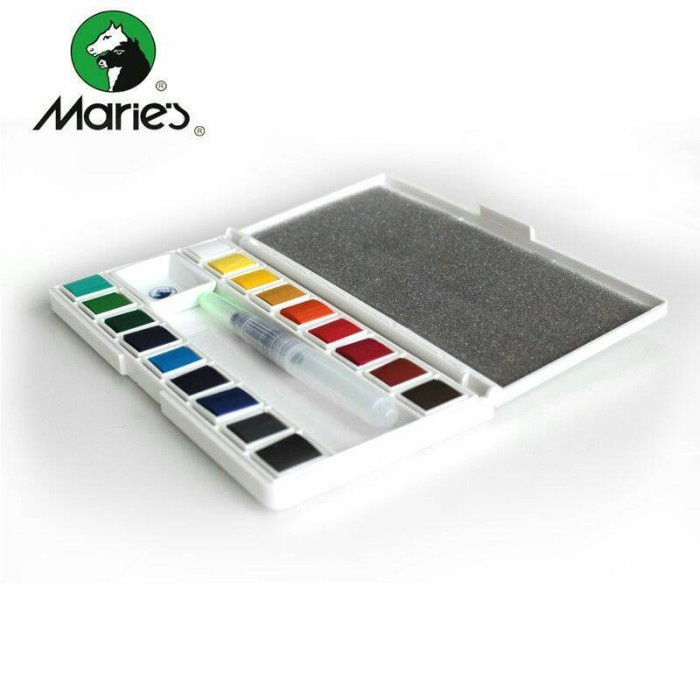 

(DISKON TERMURAH) Maries Solid Watercolor set 18 - pocket box