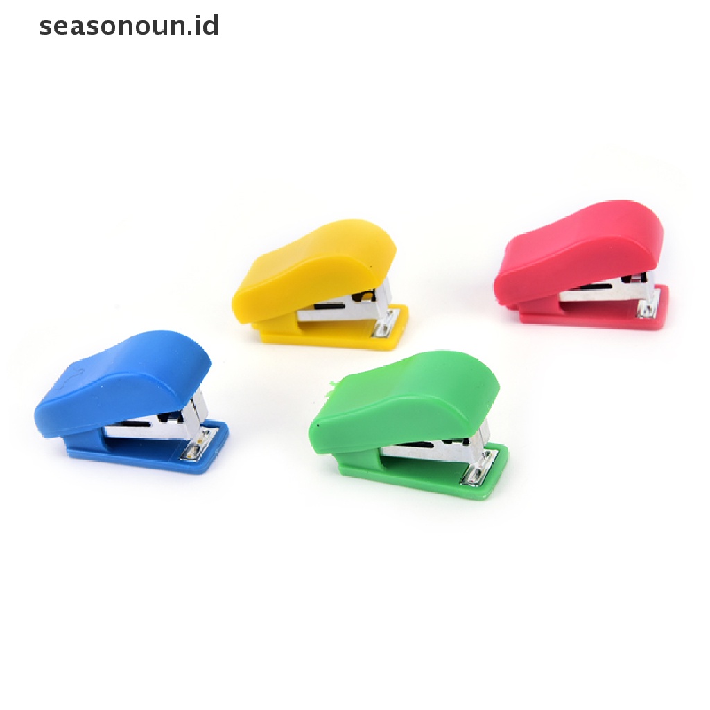 Set Stapler Kertas Dokumen Mini Motif Kartun Dengan Staples Untuk Kantor Sekolah