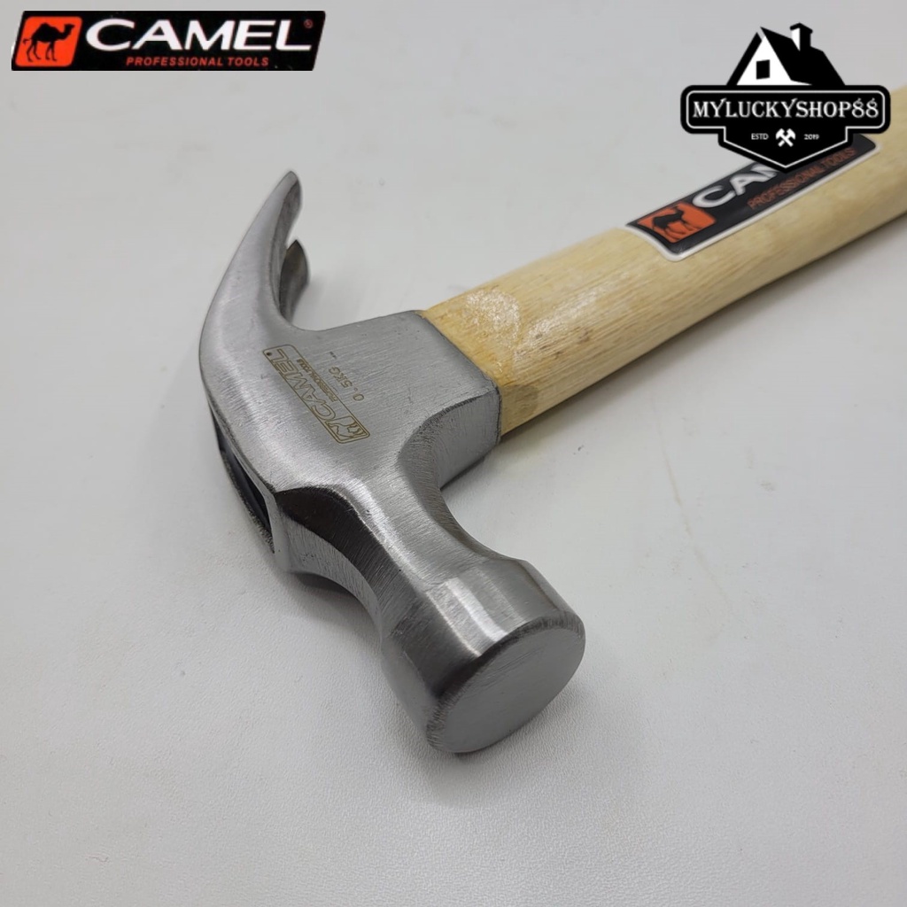 Camel Palu Kambing Gagang Kayu 0.5kg 16oz Claw Hammer 0.5 kg 16 oz