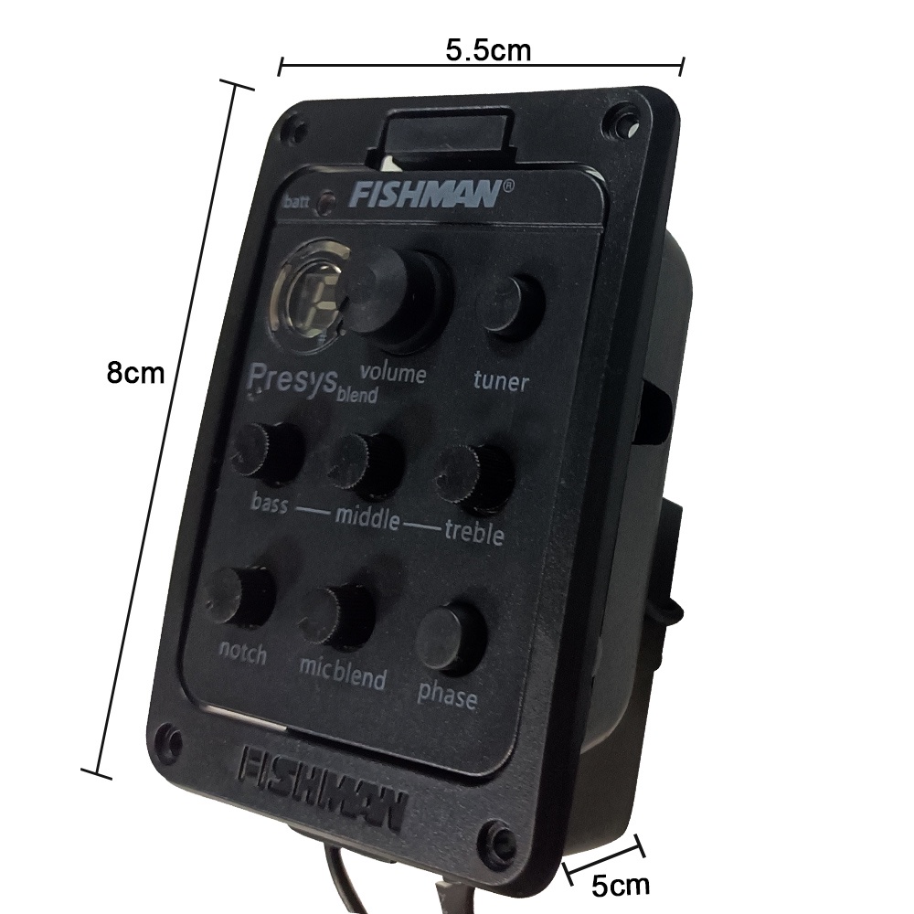 Equalizer Gitar Fishman Preamp Gitar 301 4-Band EQ Mic Blend Tunner Gitar Akustik Fishman Presys