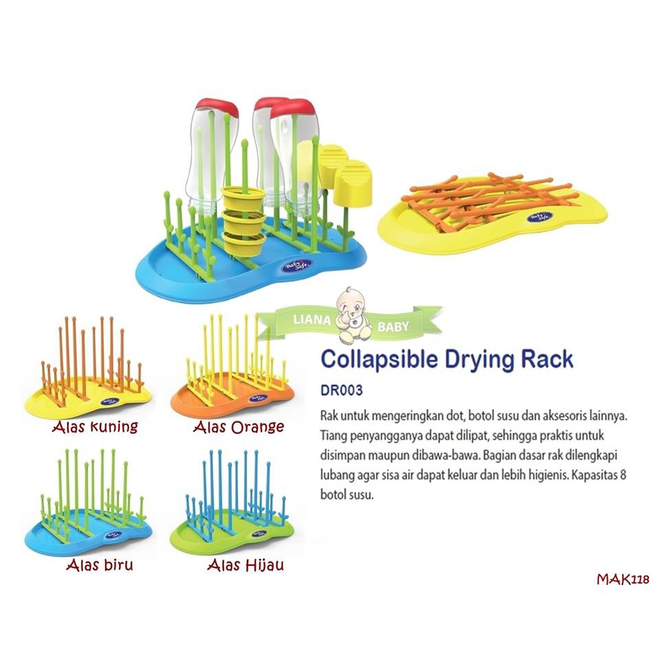 MAK118 BABY SAFE COLLAPSIBLE DRYING RACK DR003 / DR08 RAK PENGERING BOTOL