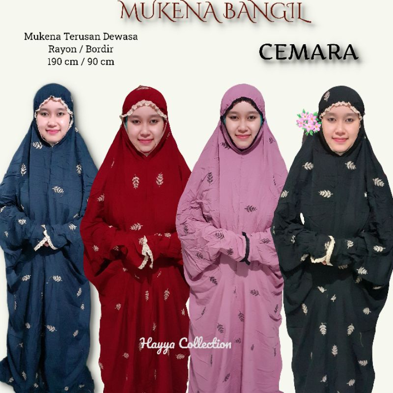 Mukena Terusan Dewasa Rayon Premium / Mukena Bordir Cemara / Bordir Rambat / Bordir Gracella / Bordi