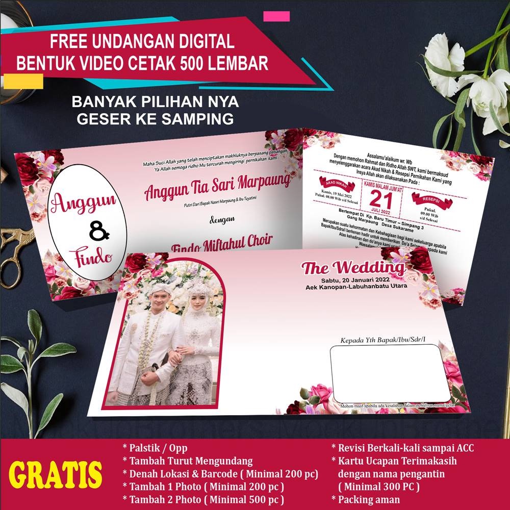 Undangan Pernikahan Foto, Surat Undangan Pernikahan