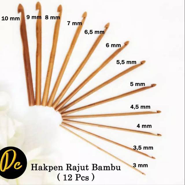 Hakpen rajut bambu satuan