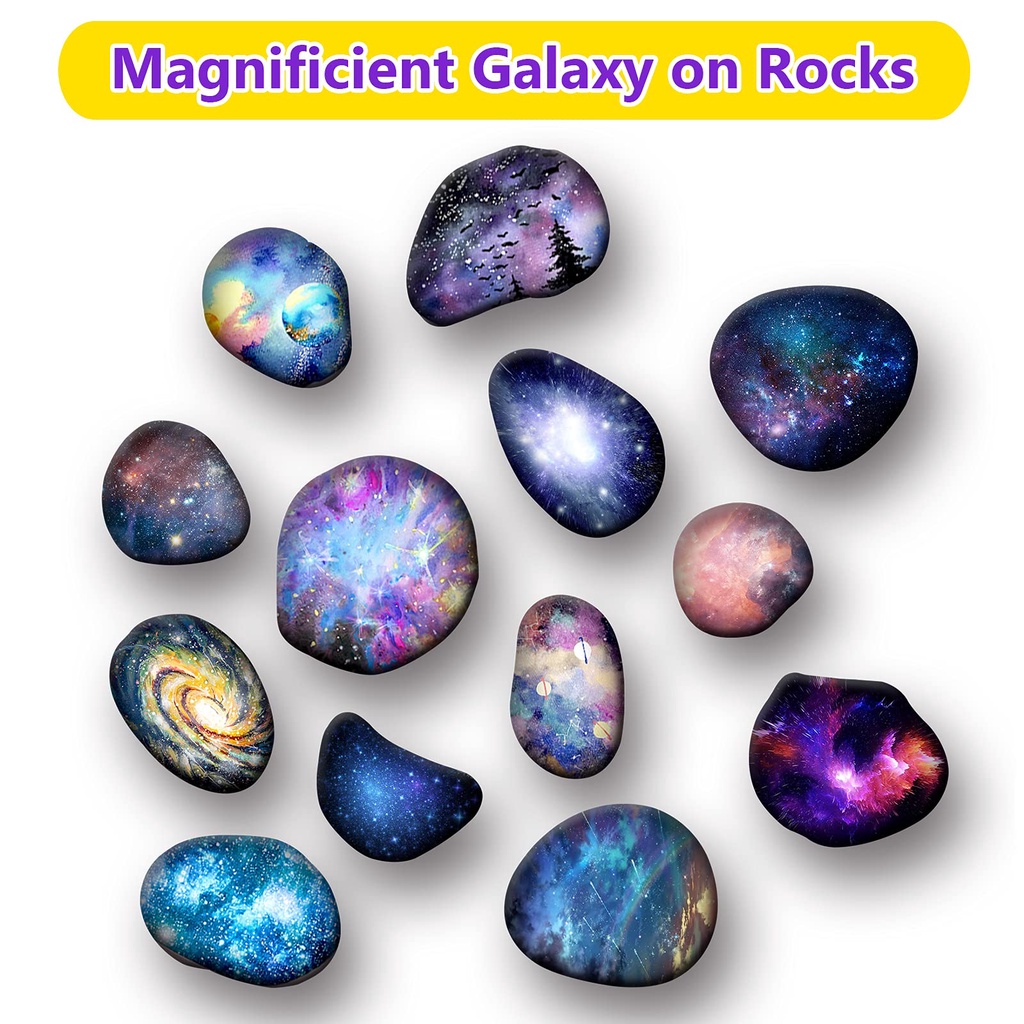 Milky Way Stone Painting Set Mainan Mewarnai 3D Edukasi