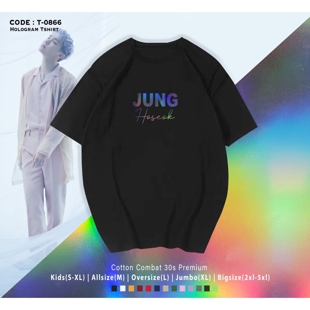 T-SHIRT PROOF HOLOGRAM NAME MAMBER BTS / PARK JI MIN / JEON JONGKOOK / V ETC / ARMY