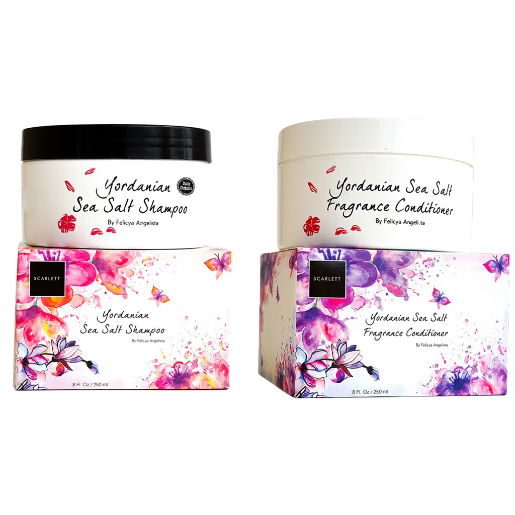 SCARLETT WHITENING YORDANIAN SEA SALT SHAMPOO &amp; FRAGRANCE CONDITIONER BPOM