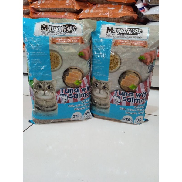 Grab Gojek Makanan Kucing Markotops Catfood Tuna &amp;Salmon 10kg