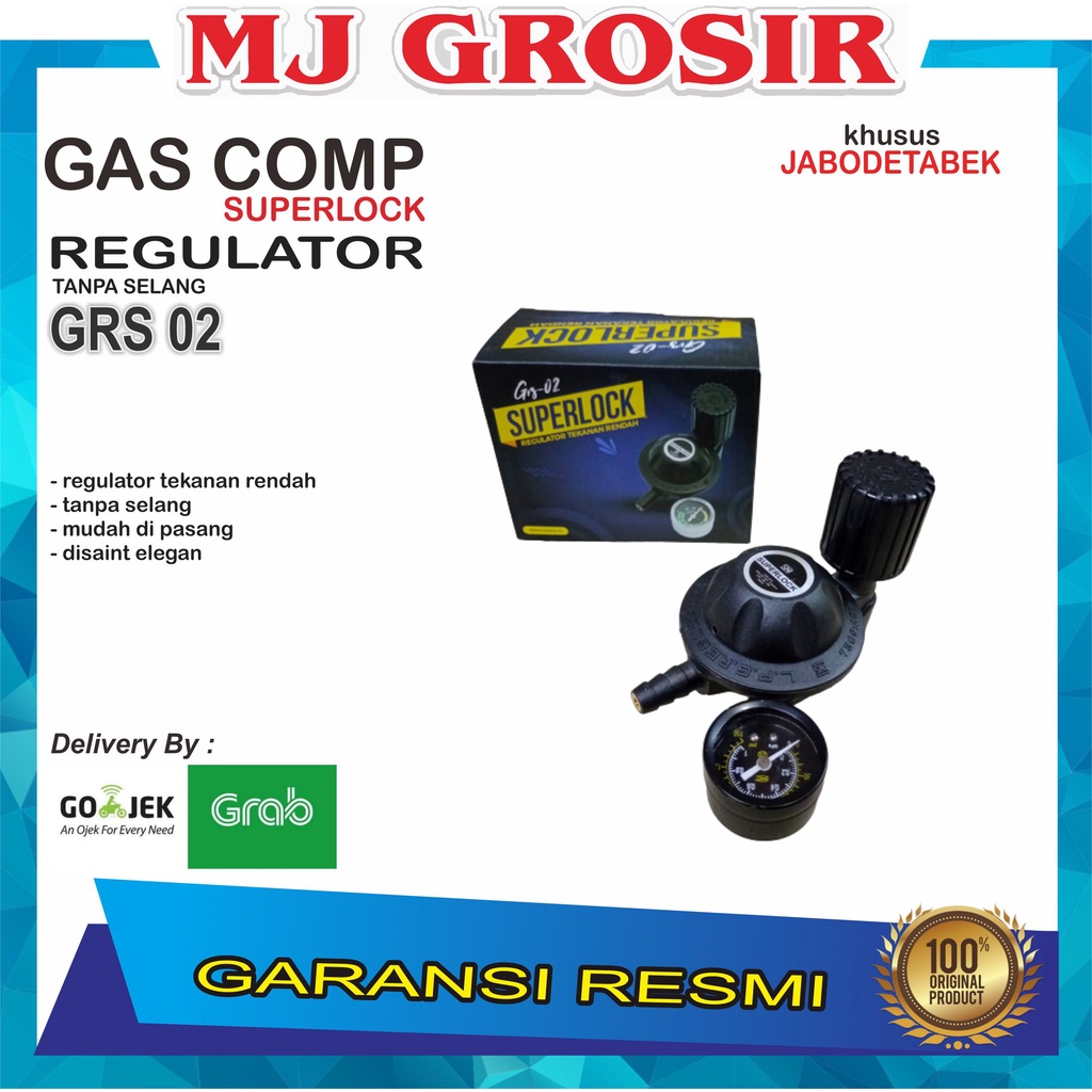 REGULATOR SUPERLOCK GRS 02 GRS02 REGULATOR TEKANAN RENDAH TANPA SELANG