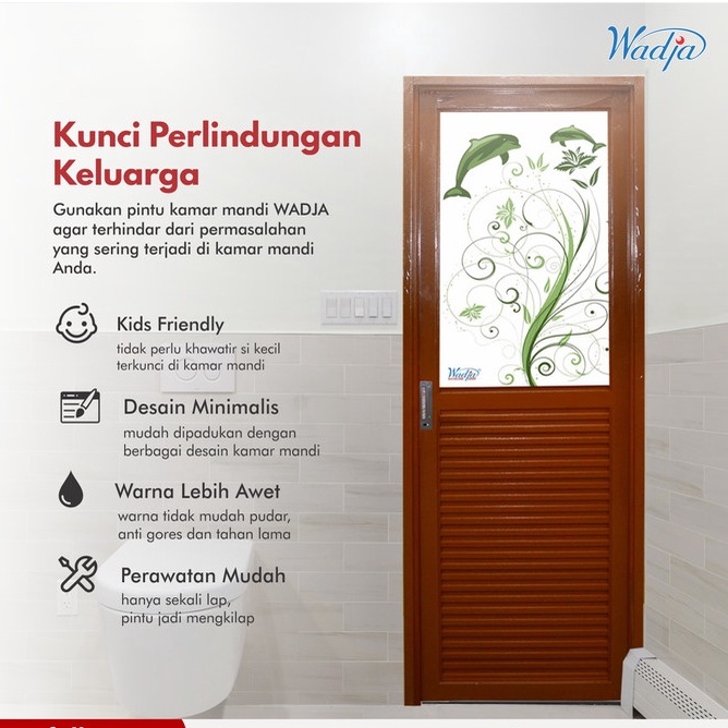 Wadja Pintu Kamar Mandi Wadja Galvalume Door Glass Door Half
