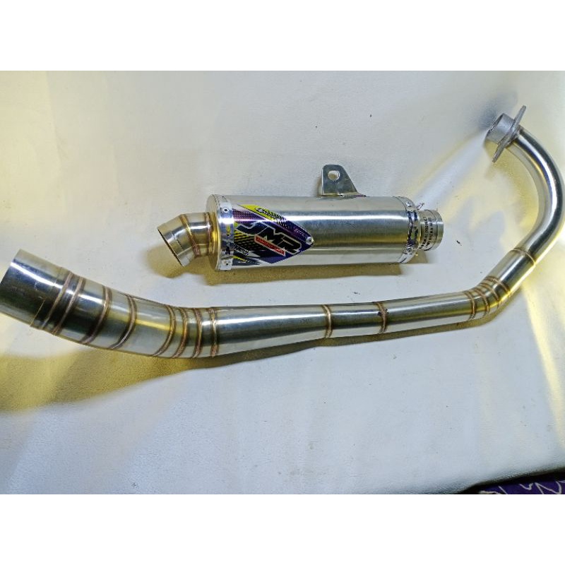 KNALPOT SATRIA FU JMR RACING 4135 STANDAR PORTING HEADER STAINLESS BANDING