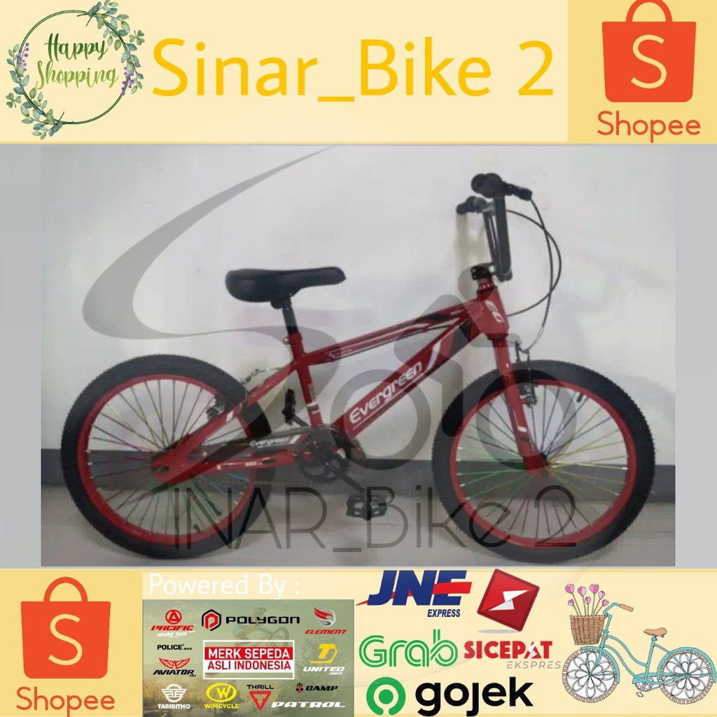 Sepeda BMX Evergreen B1 Anak 20 Inch Jari-jari Warna (Ekspedisi)