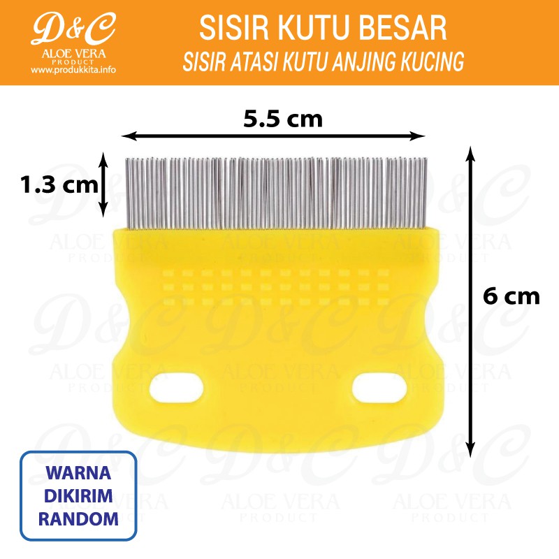 Sisir Kutu Besar Kucing Anjing Hewan Stainless Steel Pet Flea Puppy Kitten