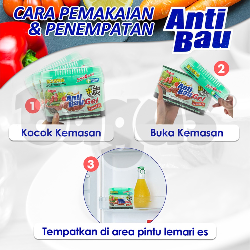 Bagus Anti Bau Lemari Es Penghilang bau kulkas 180 gr W-20319