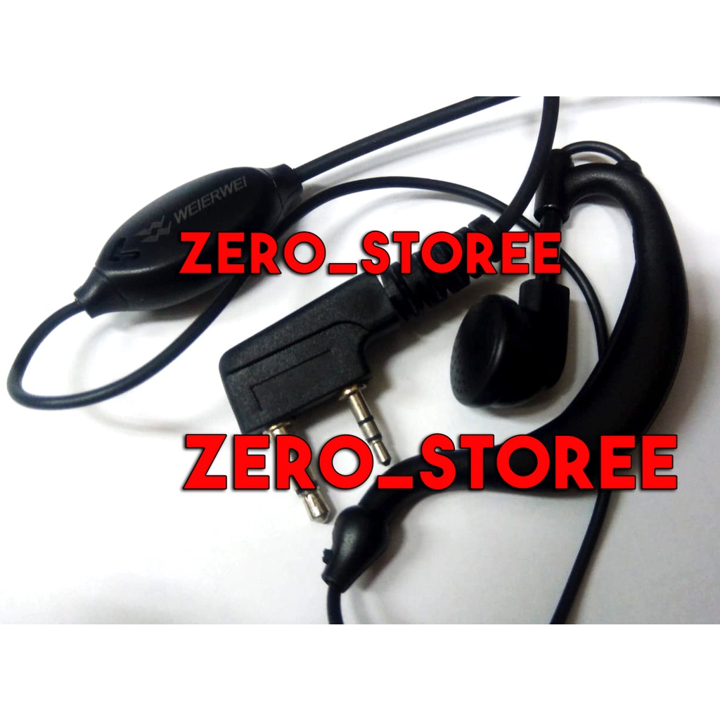 Hetset Headset Handsfree Earset Earmic HT Model Spiral Kabel Telepon Bawaan Weierwei Werwei HT CINA