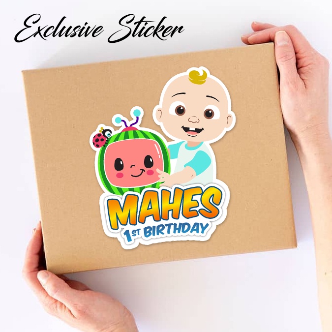 

50 STIKER / STICKER COCOMELON 2-4 ULANG TAHUN / ULTAH / BIRTHDAY
