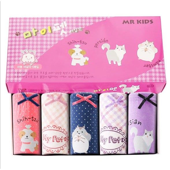 underwear import anak perempuan celana dalam katun lucu set isi 5