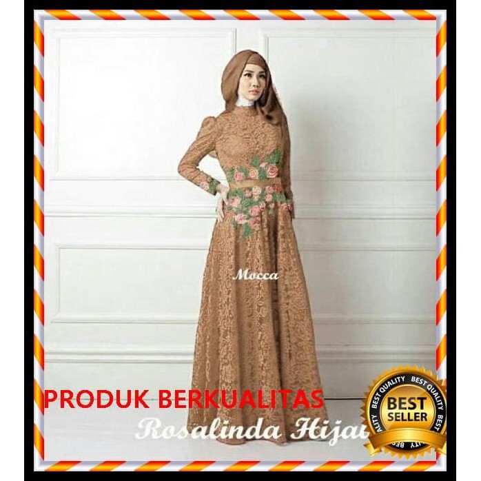 trki gamis rosalinda hijab - gamis jersey - dress muslim - atasan muslim 4y49