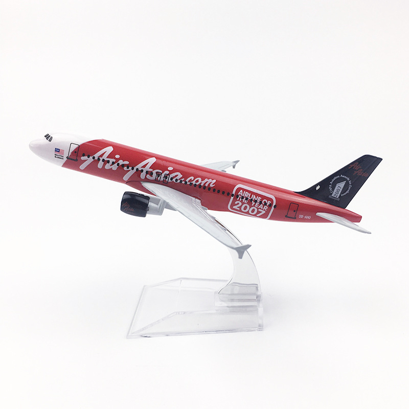 Model Pesawat Terbang Airbus 320 Airline 2007 Asia A320 Bahan Alloy Die-cast 16CM Warna Putih 1 / 400