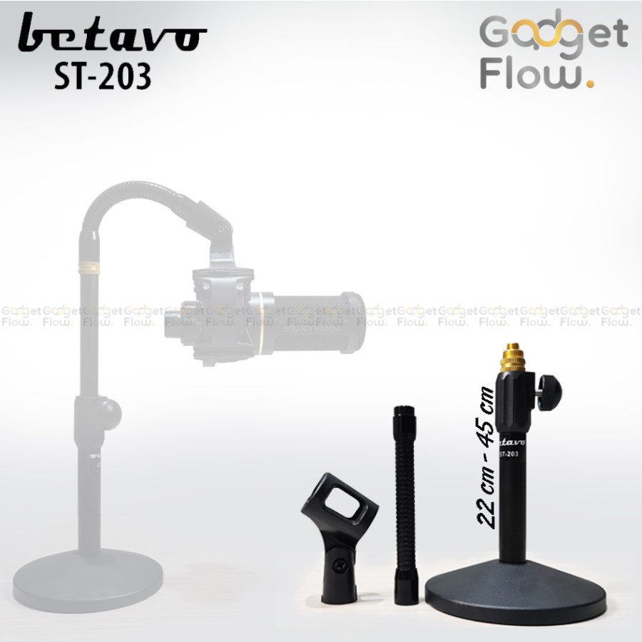 Stand Podium Stand Meja Mic Microphone Betavo Full Metal 45cm