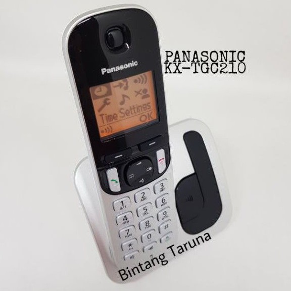 Wireless Phone Panasonic KX-TGC210 Telfon Panasonic TGC210 (Silver)(1 Handset) Telepon Wireless