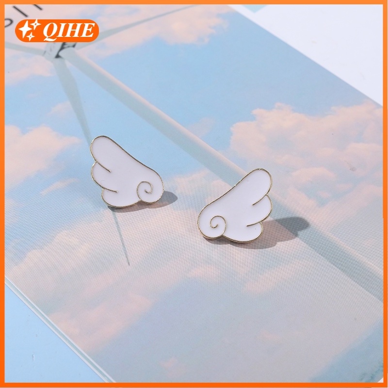 Bros Pin Enamel Desain Sayap Malaikat Romantis Untuk Hadiah Teman