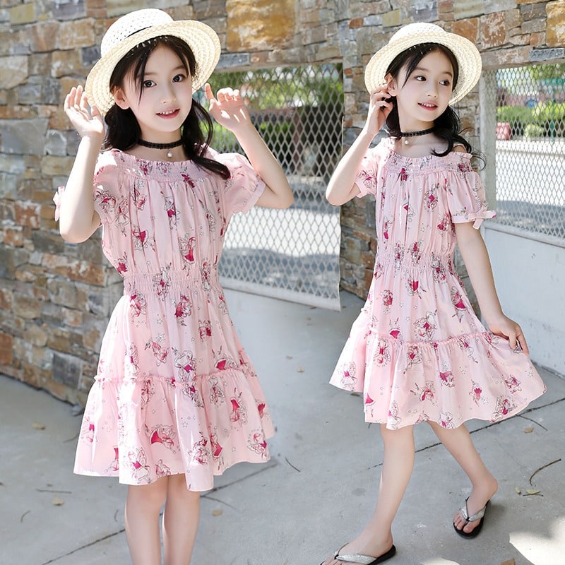 Promo !! Dress import anak / dress many fairy kerut ukuran 2-3tahun / Dress anak cewek / Dress feminim