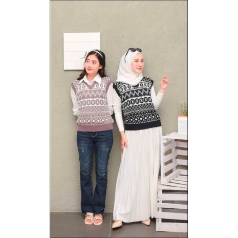 Rompi Rajut Monaco Vest Tribal / VEST MONACO KNIT / ROMPI RAJUT WANITA / ATASAN RAJUT