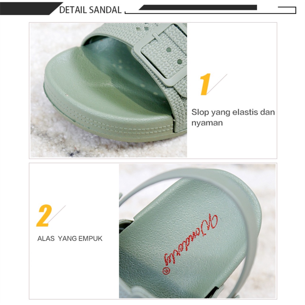 Wonderly Sandal Slop Tali Jelly Wanita Gesper 2027-5 PVC