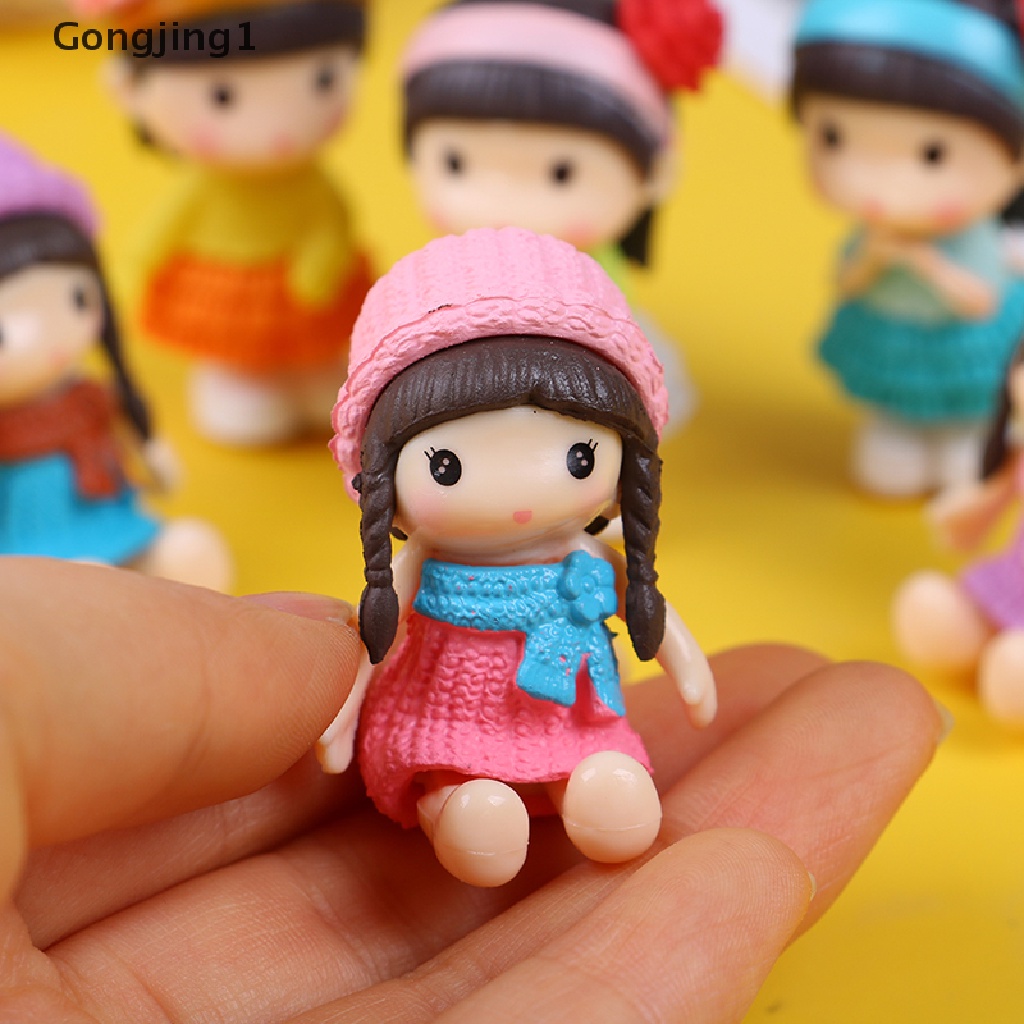 Gongjing1 4Pcs / Set Mainan Miniatur Gadis Cantik Untuk Dekorasi Taman / Bonsai