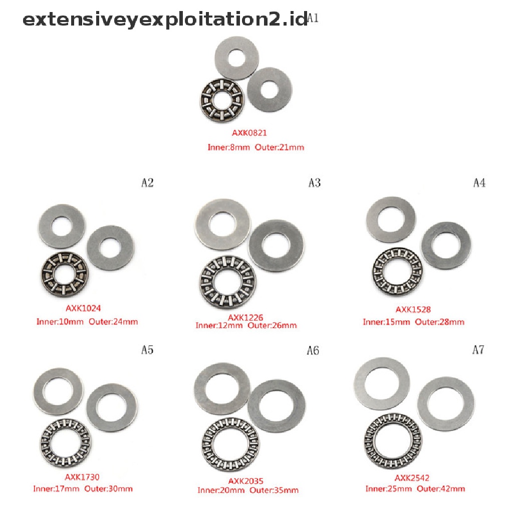 Axk0821 - Axk2542 Bearing Roller Jarum Dorong Dengan Dua