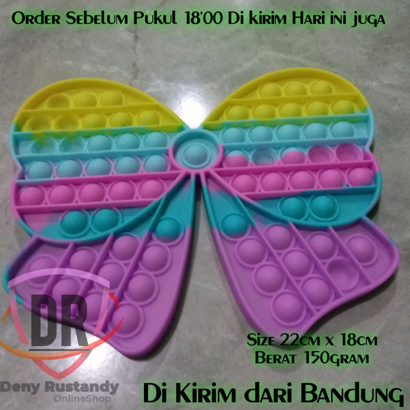 Mainan Pop It rainbow fidget Push Warna Warni Stress Relieve Toys Jumbo 20cm-1
