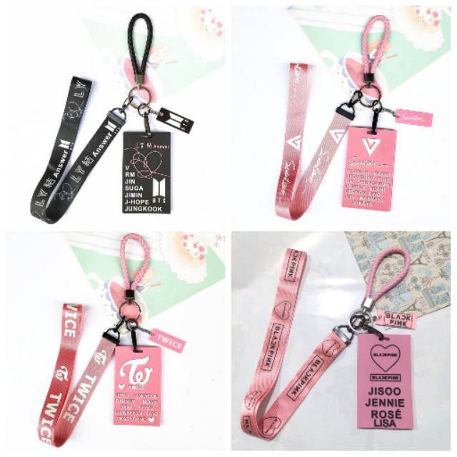 

Name Card ID Card Holder Silicone dengan Tali Panjang KPOP BTS Blackpink