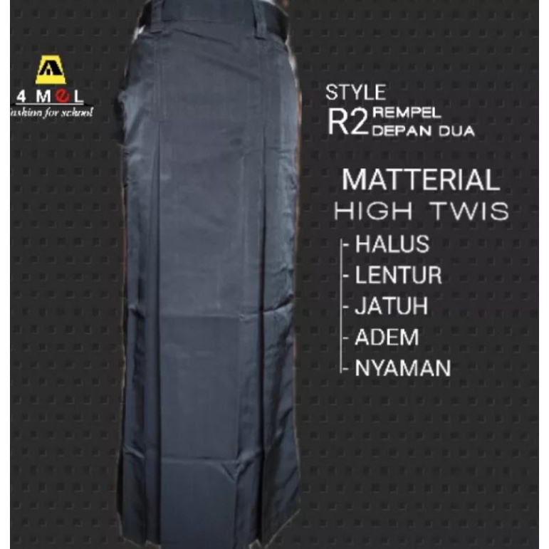 Rok Hitam Span 2/Rok Hitam Rempel 2/Rok Span SMP/SMA/Rok Kerja/Rok Hitam Span Sekolah