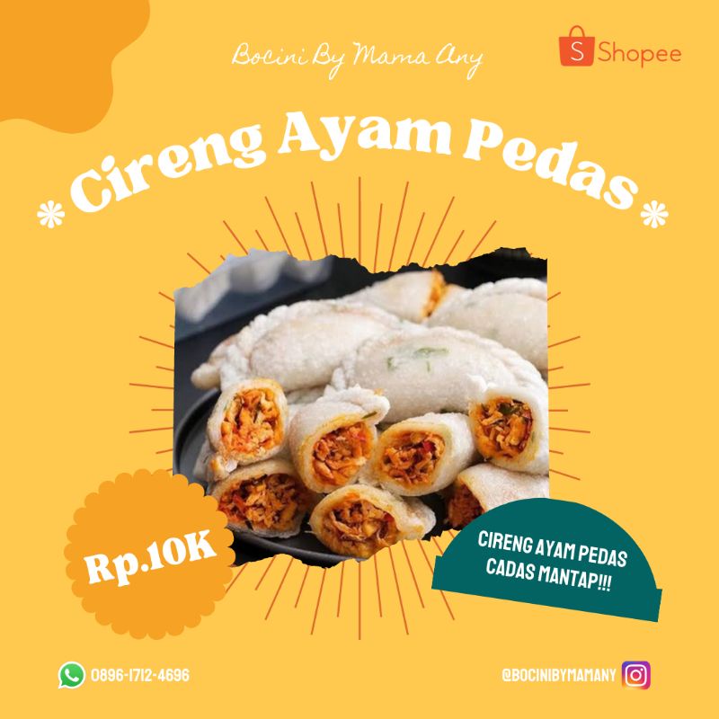 

Cireng Mercon Isi Ayam Suwir Pedas